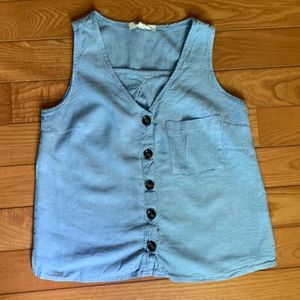Rewind Linen Blend Vest